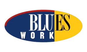 Logo de Blues Work, aliado del Banco de Alimentos de Ciudad Juárez